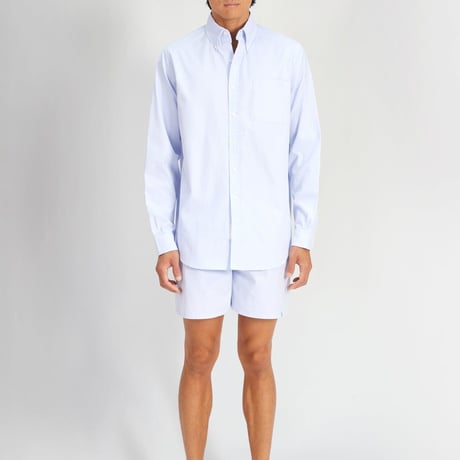 SLEEPY JONES / Penn Shirt Blue Oxford Cotton