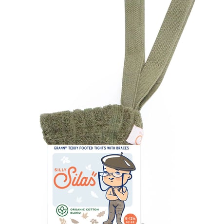 SILLY Silas Granny Teddy Warmy Tights Collection_Olive