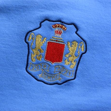 SSSF+THE MOTT HOUSE TOKYO emblem sweatshirts BLUE
