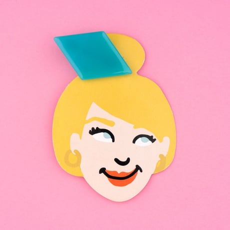 Coucou Suzette / Turquoise blue Diamond Shaped Hair Clip
