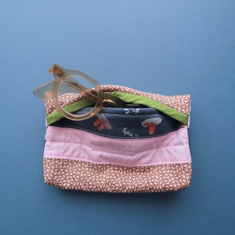banryoku patchwork flap pouch