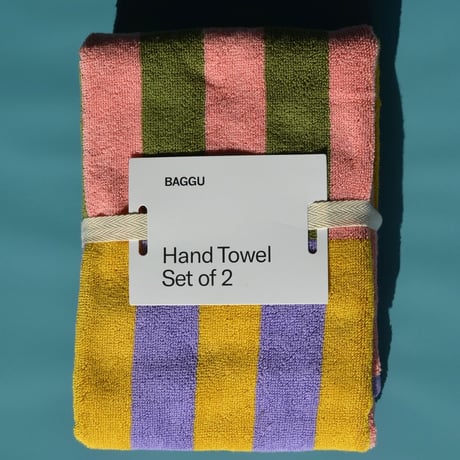 Hand Towel Set of 2　Sunset Quilt Stripe
