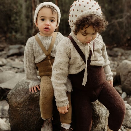 SILLY Silas Teddy Warmy Footless Collection Acorn Brown