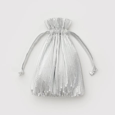 BAGGU Pleated Baggu Chrome Metallic