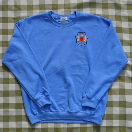SSSF+THE MOTT HOUSE TOKYO emblem sweatshirts BLUE