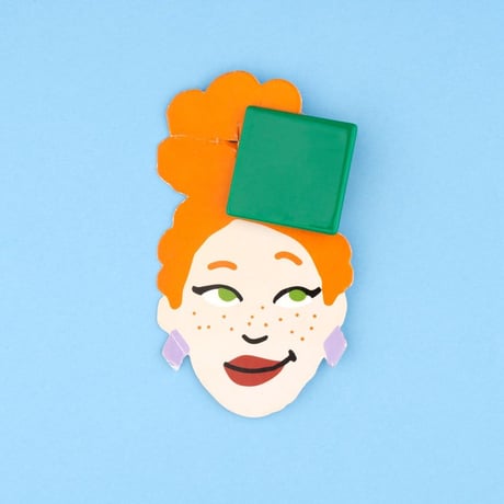 Coucou Suzette / Green Square Shaped Hair Clip