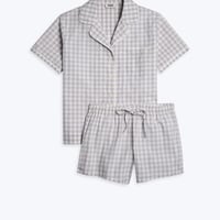 Corita Pajama Set Large Grey Gingham