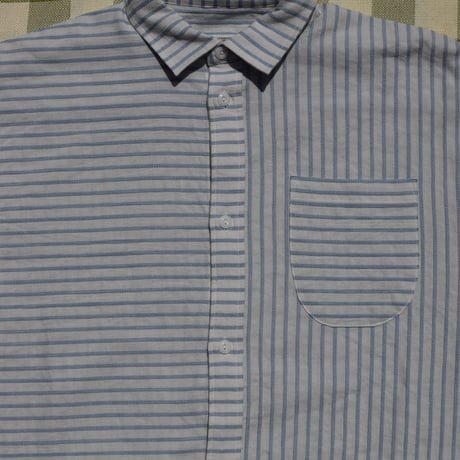 DEVELOPMENT BY NOROLL NORMAL SHIRT STRIPE S/S BLUE