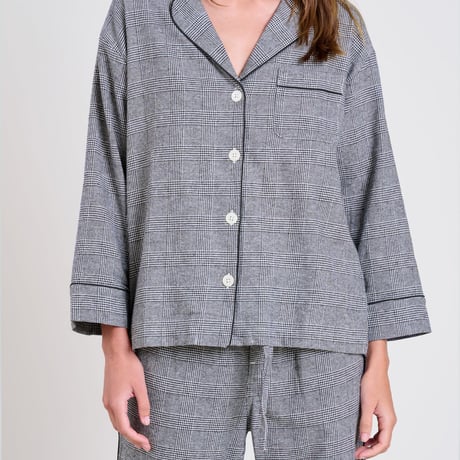 SLEEPY JONES / MARINA PAJAMA SET Glenn Plaid Flannel