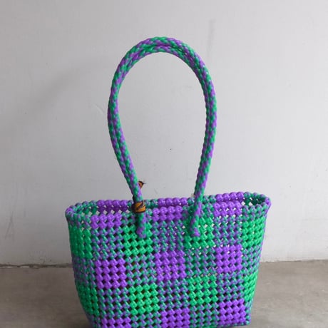 MOKA SCOUBIDOU BAG SMALL PURPLE/GREEN