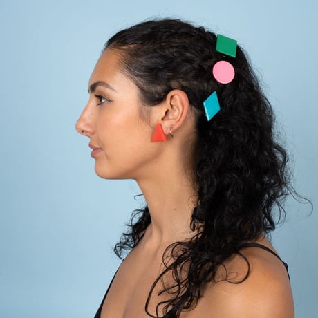 Coucou Suzette / Turquoise blue Diamond Shaped Hair Clip