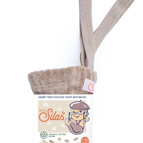 SILLY Silas Granny Teddy Warmy Footless Collection_Peanut Blend