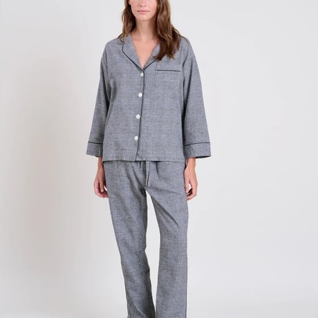 SLEEPY JONES / MARINA PAJAMA SET Glenn Plaid Flannel
