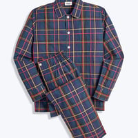SLEEPY JONES / HENRY PAJAMA SET Sateen Holiday Plaid