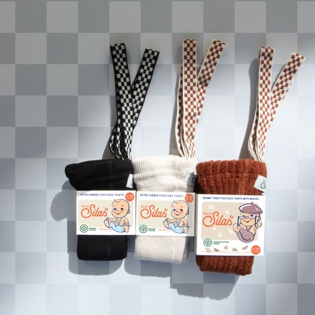 SILLY Silas Footless Collection_Classic Cream Checked