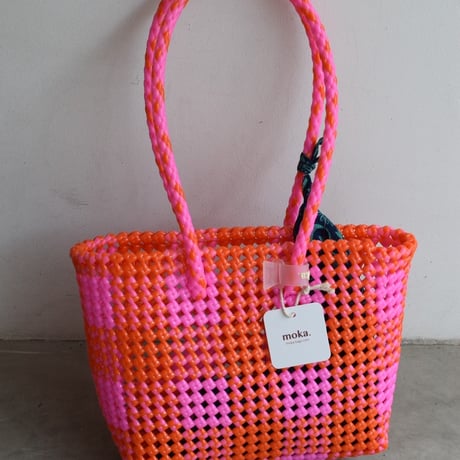 MOKA SCOUBIDOU BAG SMALL PINK/RED