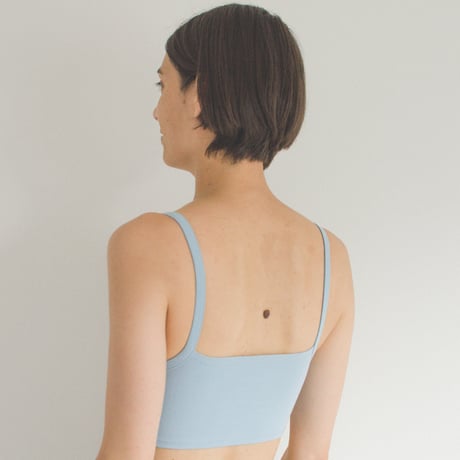 hazelle square croptop  light blue
