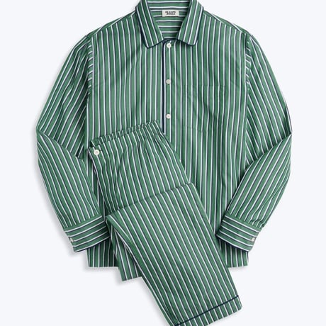 SLEEPY JONES / HENRY PAJAMA SET Green Navy & Cream