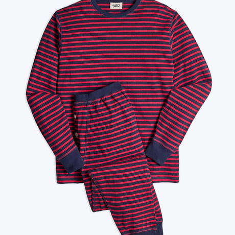 SLEEPY JONES / Keith Lounge Set Navy and Red Stripe