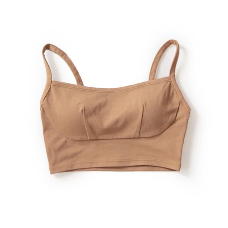 hazelle square croptop tan
