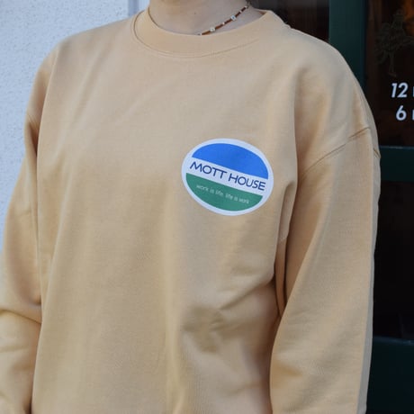 MOTT HOUSE Corp. Sweatshirt "work is life, life is work"