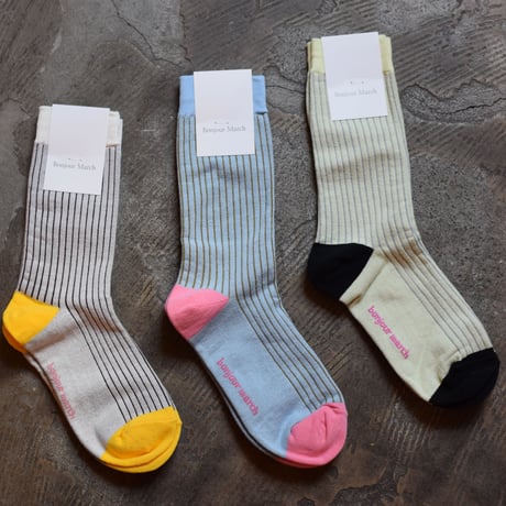 Bonjour March Triple Rib Socks
