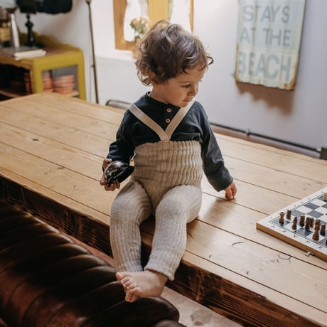 SILLY Silas Granny Teddy Warmy Footless Collection_Cream Blend