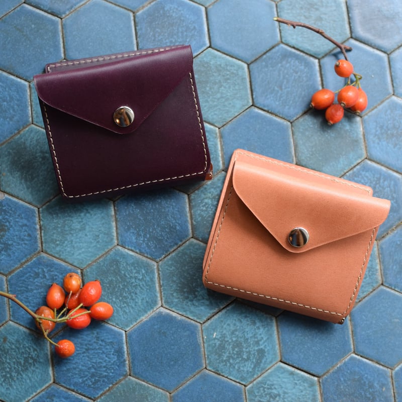 frank and easy clip wallet pink/purple | THE MO