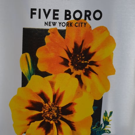 5BORO / 5B FLOWER YELLOW WHITE TEE