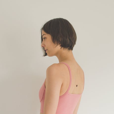 hazelle square croptop dusty pink