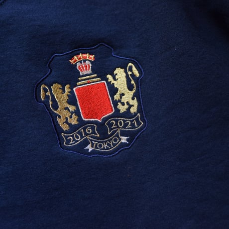 SSSF+THE MOTT HOUSE TOKYO emblem sweatshirts NAVY