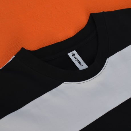 Reception / LS Pocket Stripe Tee Dark Navy & White