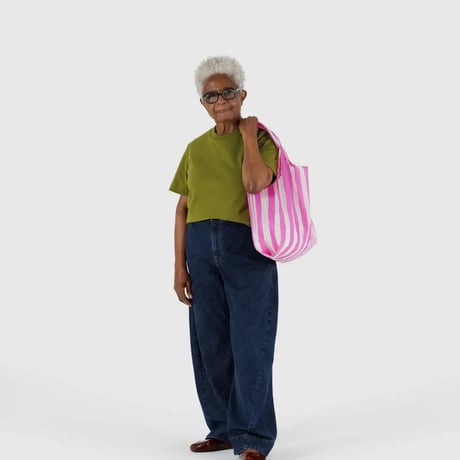 BAGGU // Standard Baggu Pink Painted Stripe