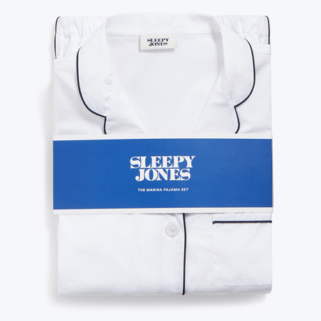 SLEEPY JONES / Marina Pajama Set End on End White