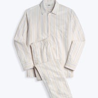 SLEEPY JONES/ Henry Pajama Set in Twill Stripe