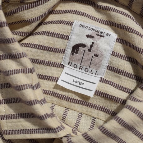 DEVELOPMENT BY NOROLL NORMAL SHIRT STRIPE S/S BROWN