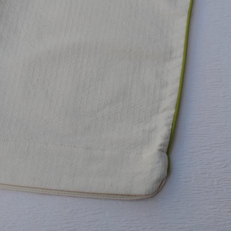 june pajama set ivory quilting with green piping