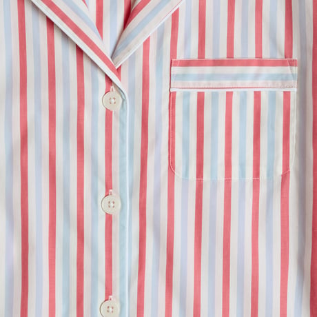 SLEEPY JONES / MARINA PAJAMA SET Nostalgic Stripe Blue, Red and Cream