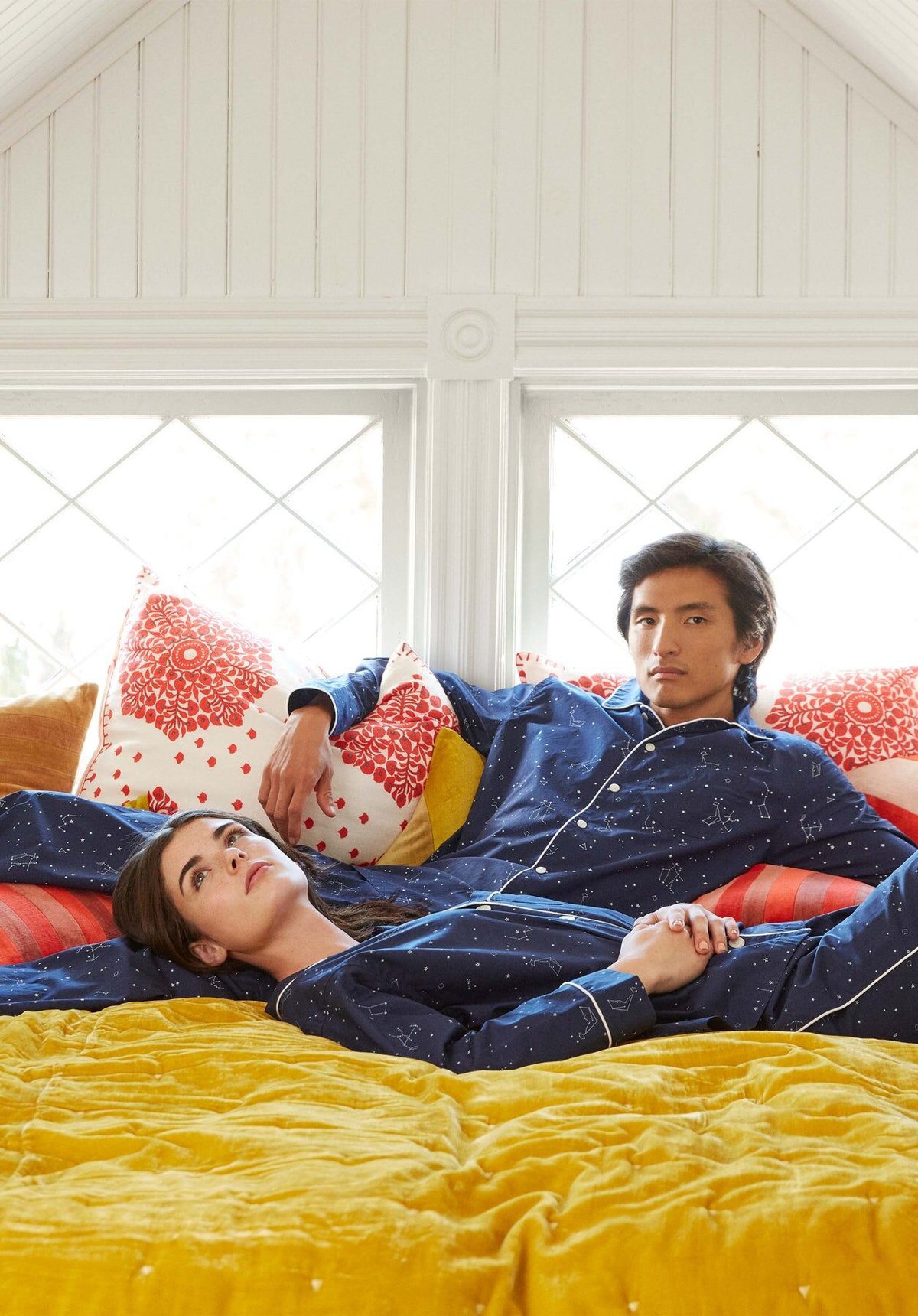 【未使用・上下セット】Sleepy Jones リバティ レモン柄 パジャマ 未使用・上下セット】Sleepy Jones リバティ レモン柄 パジャマ