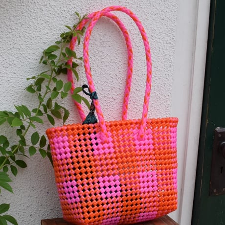 MOKA SCOUBIDOU BAG SMALL PINK/RED