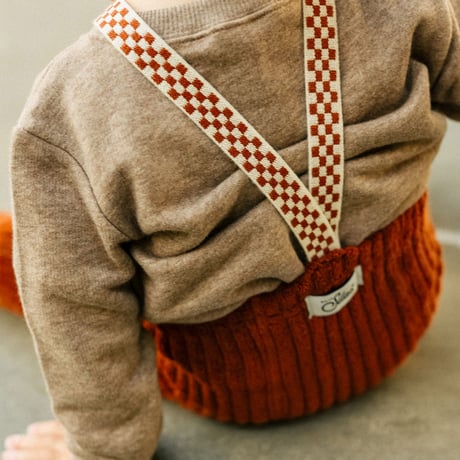 SILLY Silas Granny Teddy Warmy Footless Collection_Cinnamon Checked
