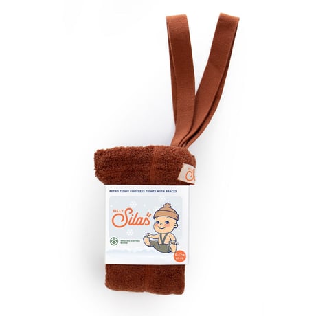 SILLY Silas Teddy Warmy Footless Collection Cinnamon