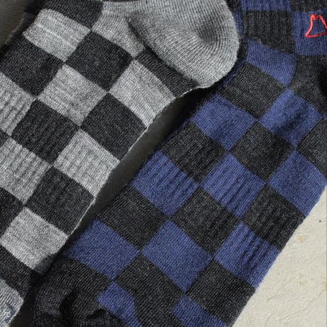Hansel from Basel / Checkered Wool Sporty Men's Crew Socks