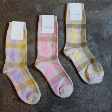 Bonjour March Soft Check Socks