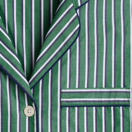 SLEEPY JONES / MARINA PAJAMA SET Shadow Stripe Green Navy & Cream
