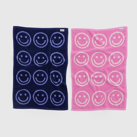 Hand Towel Set of 2 Happy Pink Blue