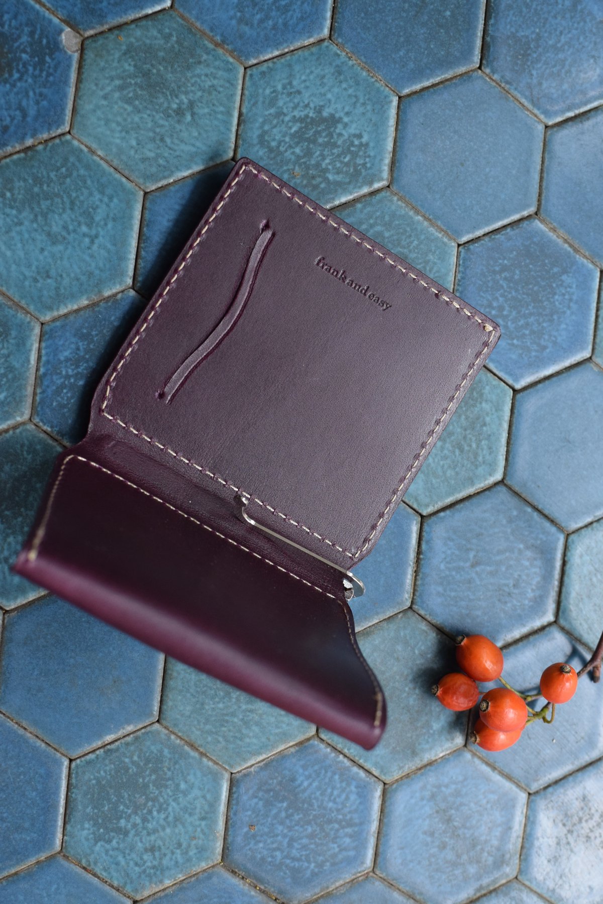 frank and easy clip wallet pink/purple | THE MO