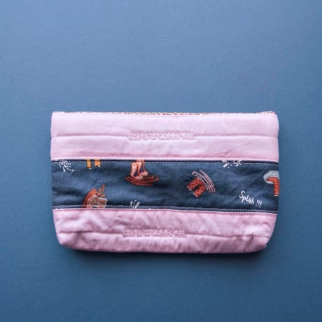 banryoku patchwork flap pouch