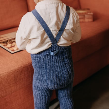 SILLY Silas Granny Teddy Warmy Footless Collection_Steel Blue