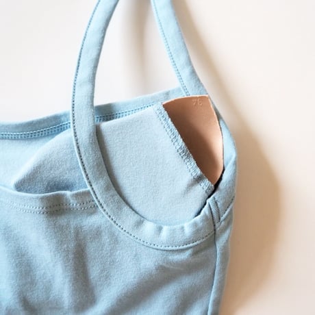hazelle square croptop  light blue